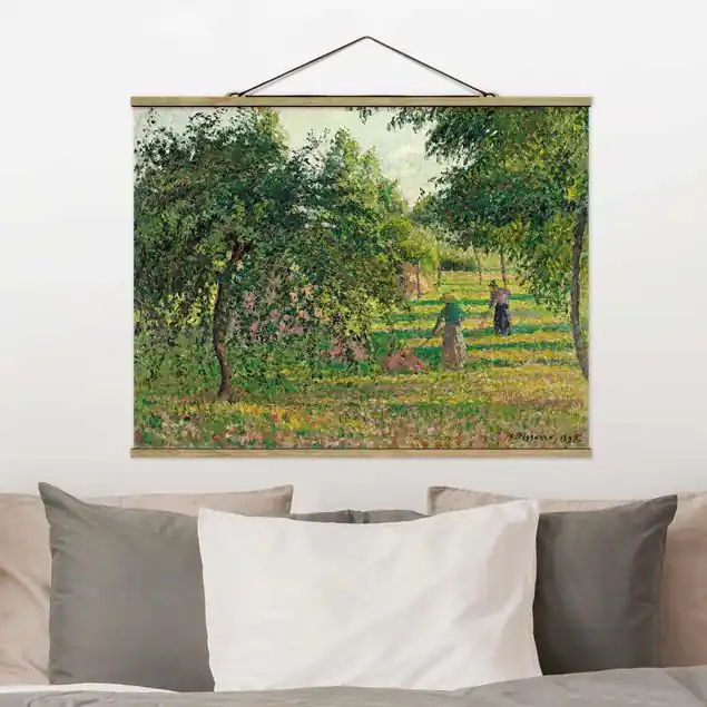 Wochenendangebot Camille Pissarro - Apfelbäume Stoffbild - Querformat