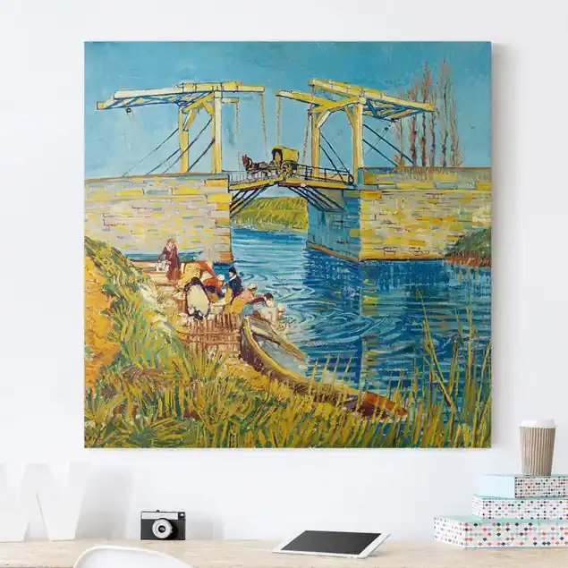 Meistverkauft Vincent van Gogh - Zugbrücke in Arles Leinwandbild – Canvas