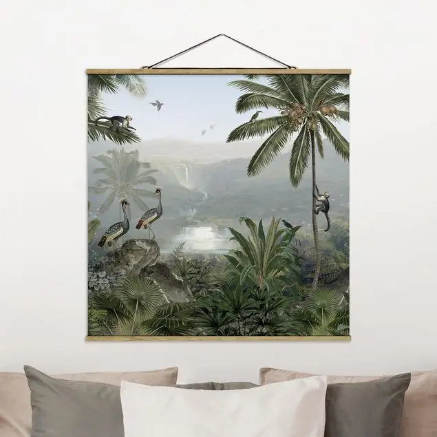 Aktuell Weitblick in die Tiefen des Dschungels                               Stoffbild mit Posterleisten