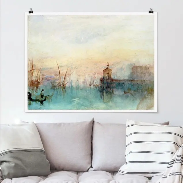 Schnäppchen William Turner - Venedig mit Mond Poster - Querformat