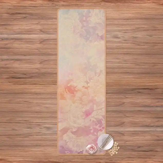 Zarter Blütentraum in Pastell                               Yogamatte Kork Solange Der Vorrat Reicht
