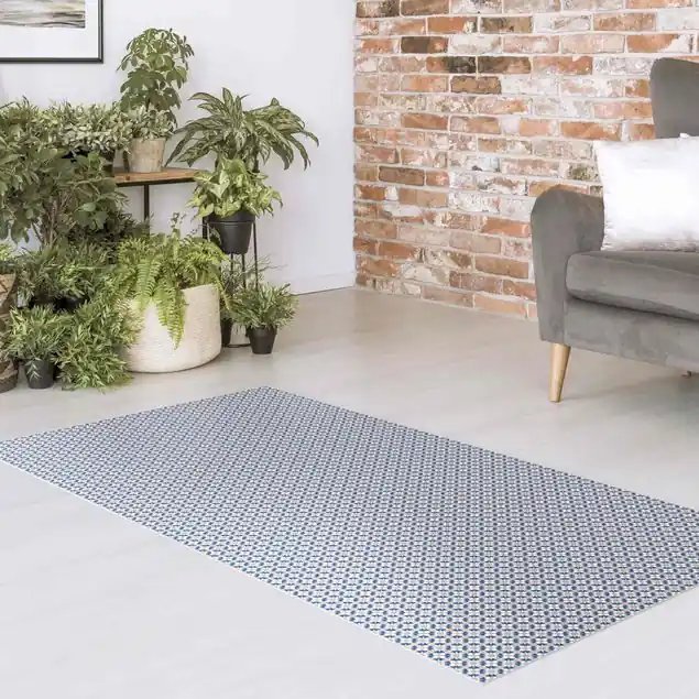 Bestseller Orientalisches Muster mit blauen Sternen Vinylteppich