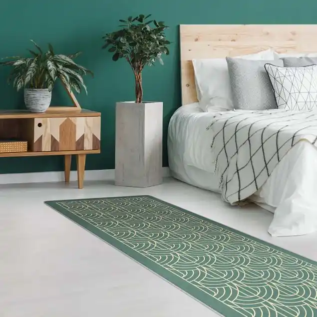 Art Deco Vorhang Muster mit Rahmen Teppich Kostenloser Versand