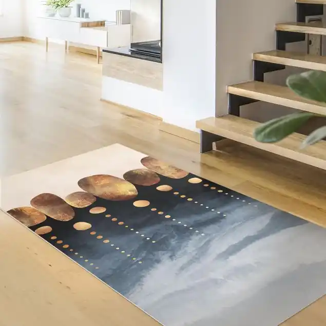 Abstrakte goldene Steine                               Vinylteppich Schnäppchen