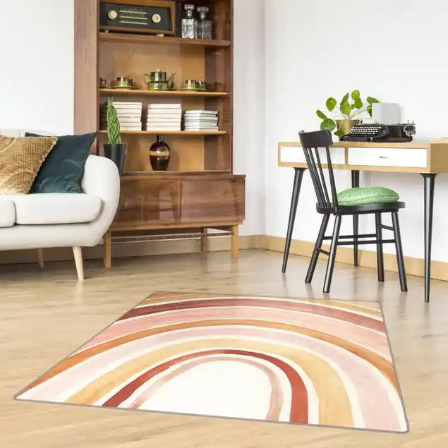 Billig Aquarell Regenbogen Rosa Teppich