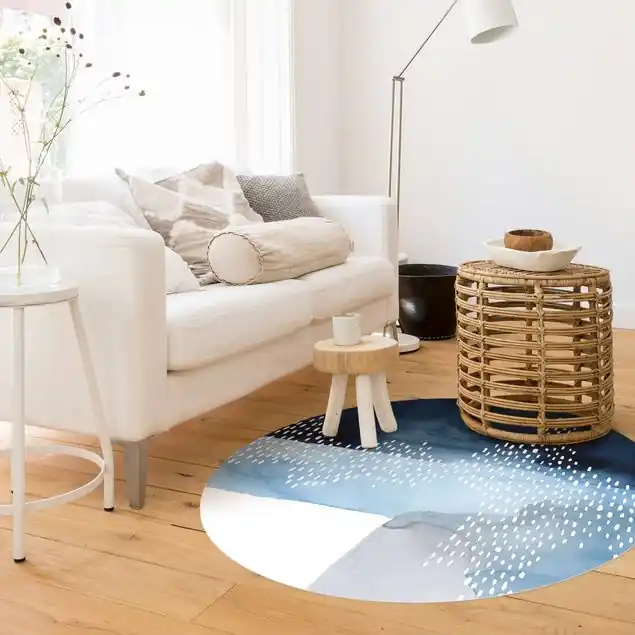Abstrakter Wasserfall Runder Vinyl-Teppich Markenprodukt