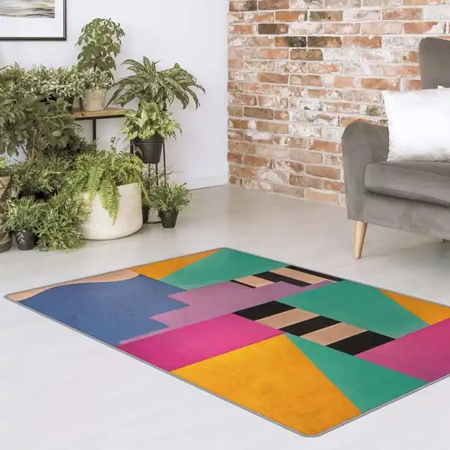 Wochenendangebot Big Bold Color Block Concrete                               Teppich