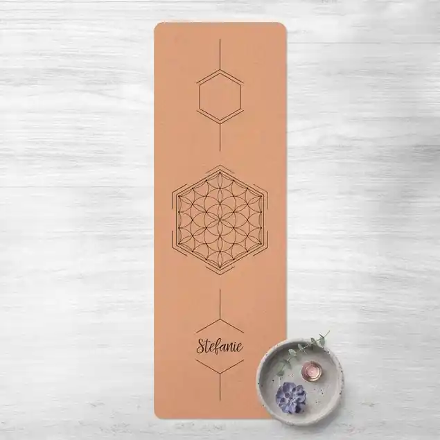 Wunschname Blume des Lebens                               Yogamatte Kork Knallerangebot