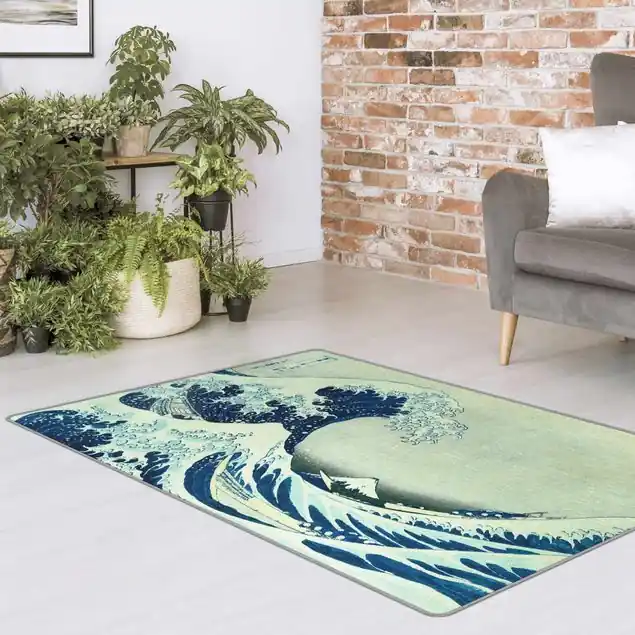 Zertifiziert Katsushika Hokusai - Die grosse Welle von Kanagawa                               Teppich