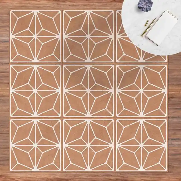 Top-Preis Fliesenmuster Stern Geometrie graublau Kork-Teppich