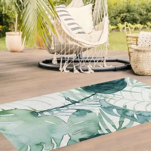 Preisknaller Palmwedel in Wasserfarbe II Vinylteppich