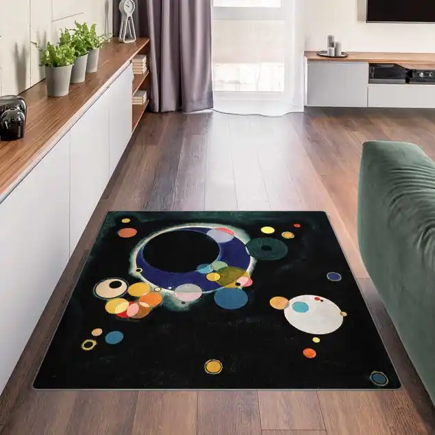 Wassily Kandinsky - Skizze Kreise Teppich Meistverkauft