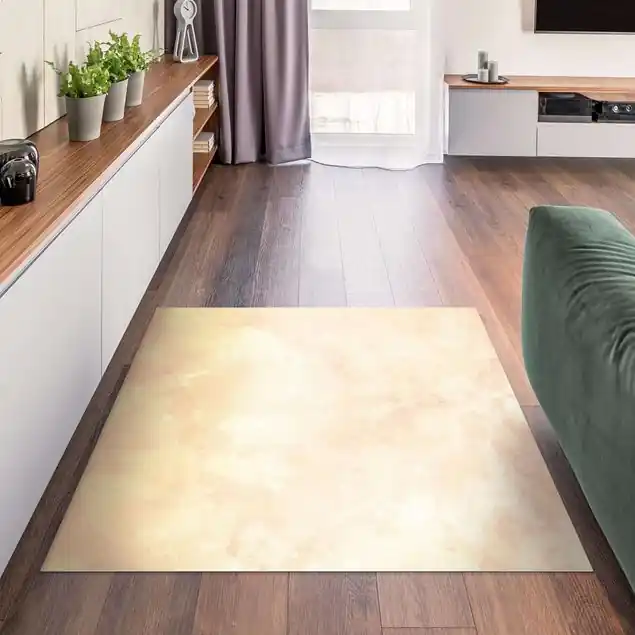 Schnäppchen Aquarellstruktur Gelbe Sonnenflecken Vinylteppich