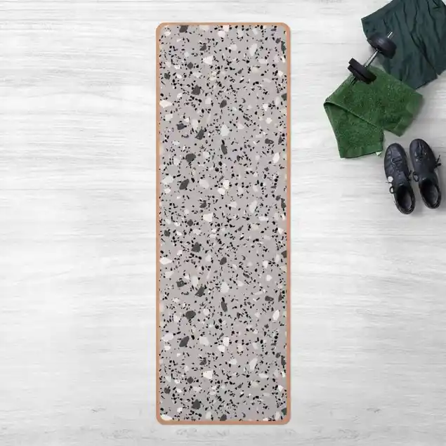 Nur Heute Detailliertes Terrazzo Muster Massa Yogamatte Kork