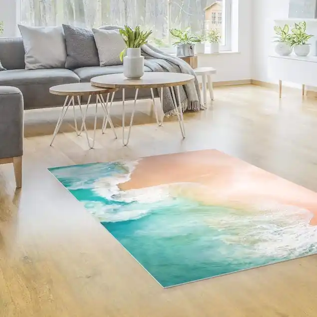 Schnäppchen Kuss des Ozeans Vinylteppich