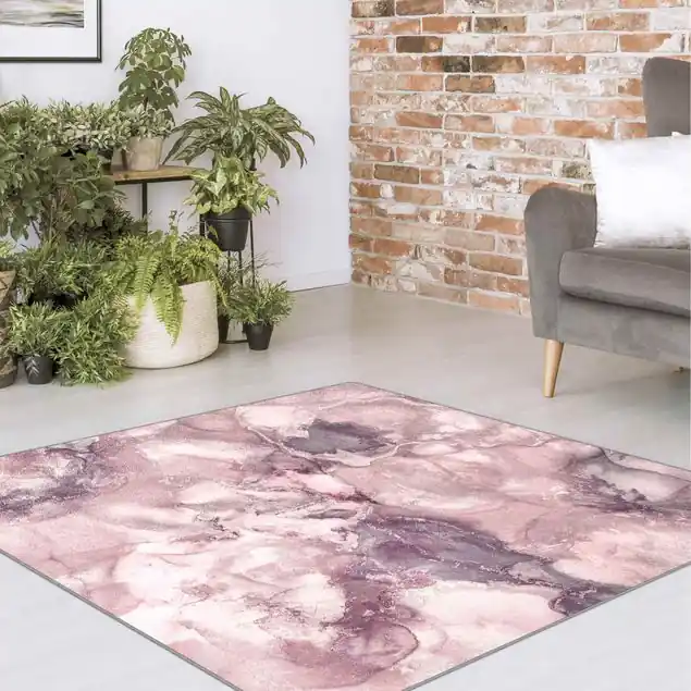 Zertifiziert Farbexperimente Marmor Violett Teppich