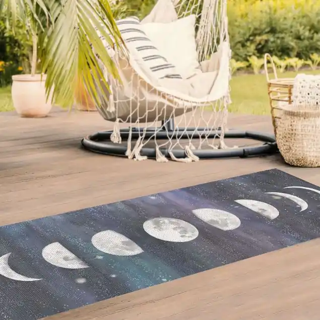 Preisreduziert Mondphasen in Aquarell Vinylteppich