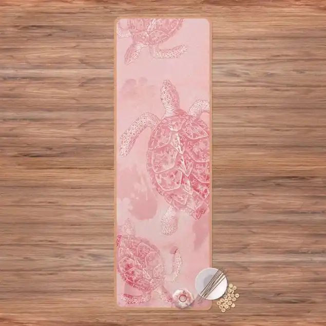 Nautik Drei Schildkröten Yogamatte Kork Beliebt