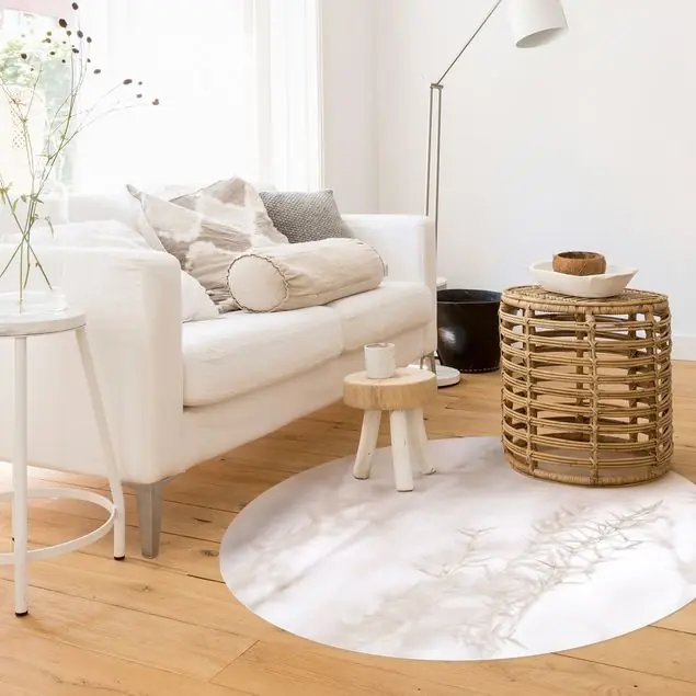 Zartes Wiesengras Close Up                               Runder Vinyl-Teppich Neuheit