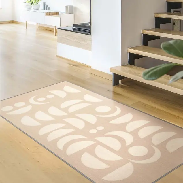 Abstrakte Monde beige Teppich Versand Am Gleichen Tag
