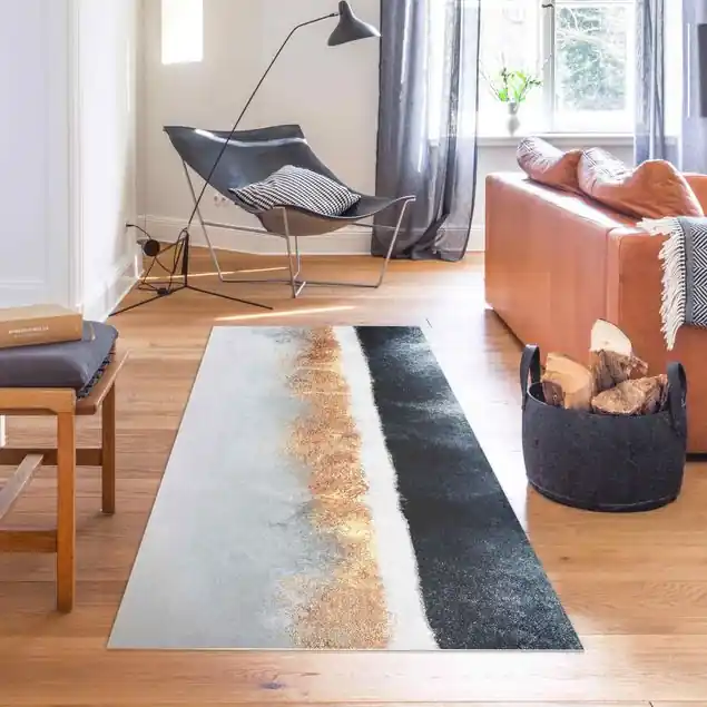 Saisonangebot Goldener Horizont Aquarell Vinylteppich