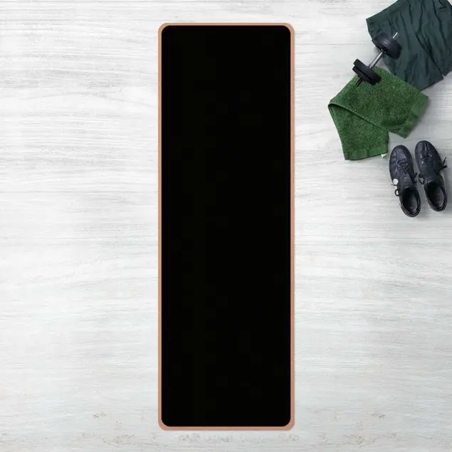 Neuheit Tiefschwarz Yogamatte Kork
