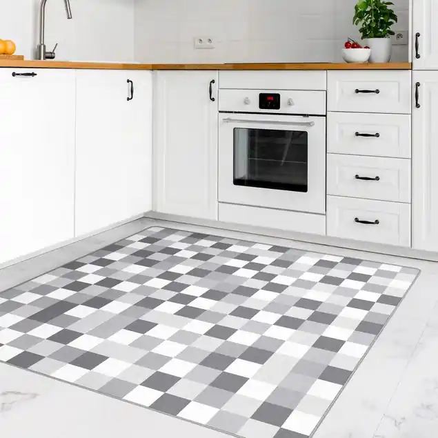 Saisonangebot Geometrisches Muster Mosaik Grau Teppich