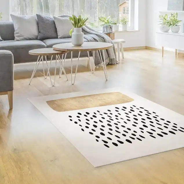 Geometrische Punkte I Vinylteppich Schnäppchen