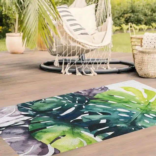 Zertifiziert Exotisches Blattwerk - Monstera Vinylteppich