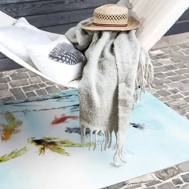 Gratis Versand Japanische Aquarell Zeichnung Goldfische I Vinylteppich
