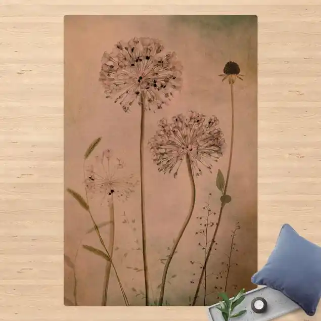 Sale Lauchblüten in Pastell Kork-Teppich