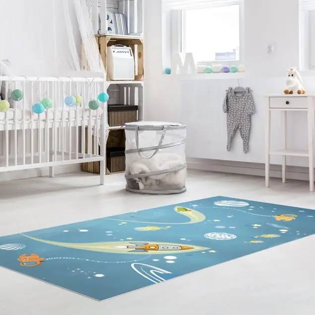 Gratis Versand No.MW16 Buntes Weltraumtreiben Vinylteppich