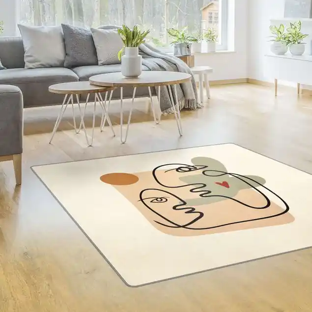 Markenware Picasso Interpretation - Wangenkuss Teppich