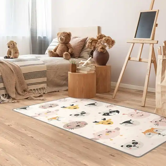 Online Kaufen Skandinavische freundliche Tiergesichter Teppich