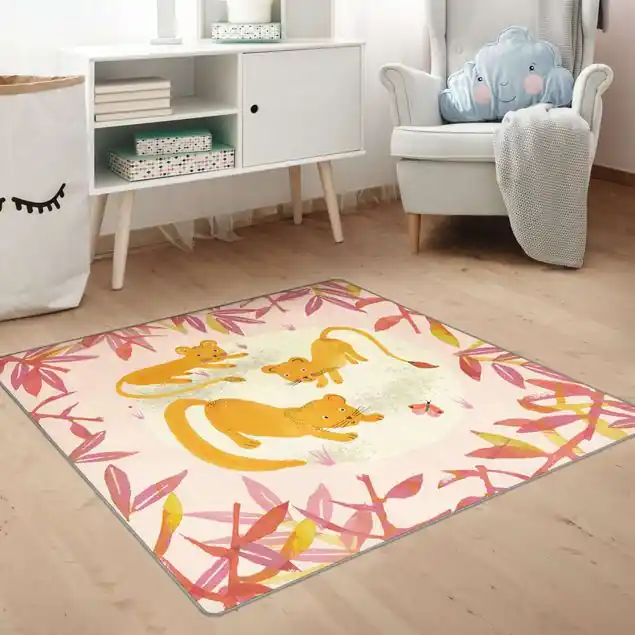 Echt Löwenbabys Teppich