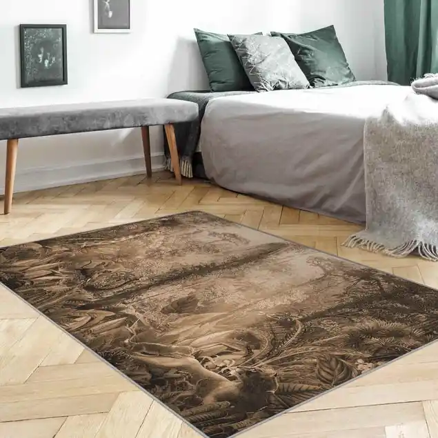 Preiswert Antiker Dschungel Sepia Teppich