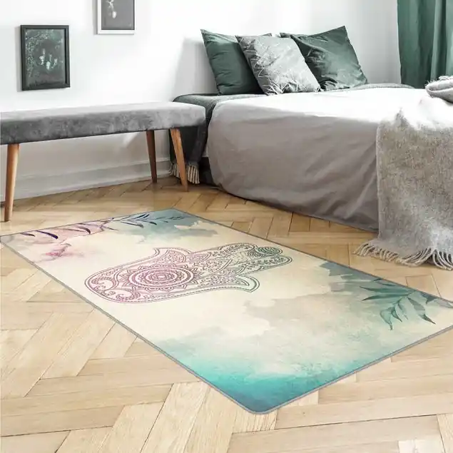 Hand der Fatima Aquarell Teppich Kostenfreie Lieferung
