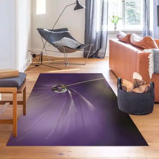 Echt Pusteblume in Violett Vinylteppich