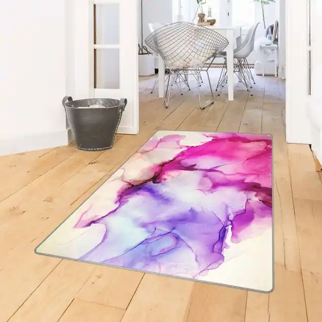Farbkomposition in Pink und Lila Teppich Meistverkauft