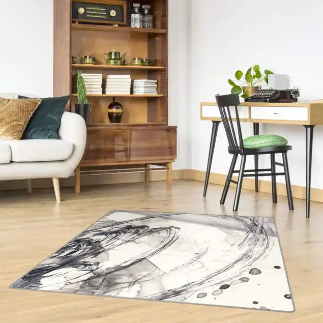Sonar Schwarz Weiß I Teppich Angebot