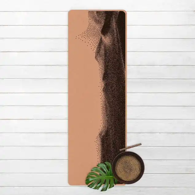 Abstrakte Punktlandschaft Atlas Yogamatte Kork Saisonangebot