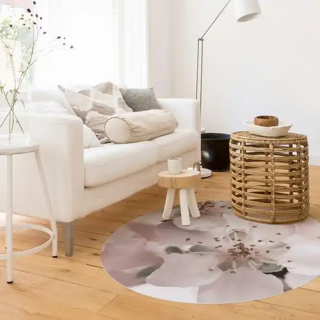 Wochenendangebot Im Herzen der Blüte                               Runder Vinyl-Teppich