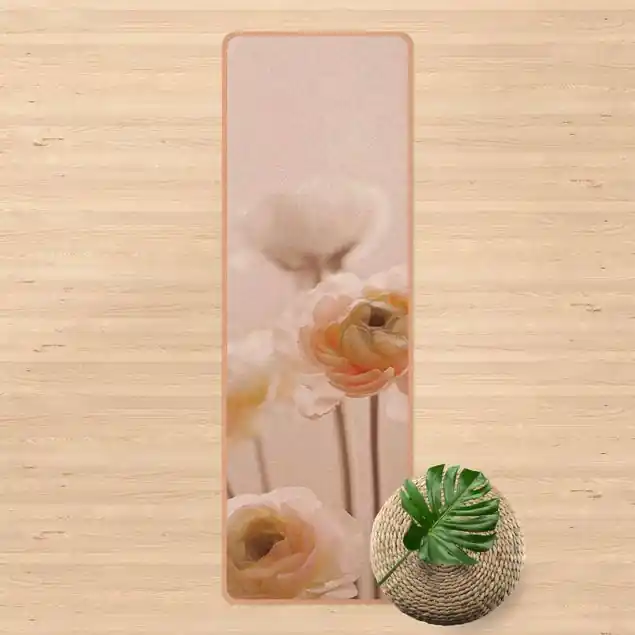 Zarter Strauch an Rosa Blüten                               Yogamatte Kork Bestseller
