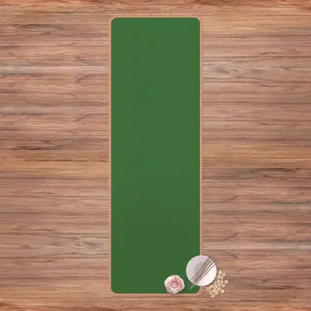 Aktuell Colour Dark Green                               Yogamatte Kork