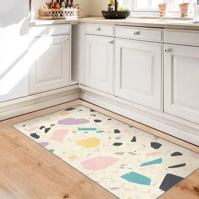 Detailliertes Terrazzo Muster Capri Teppich Kostenloser Rückversand