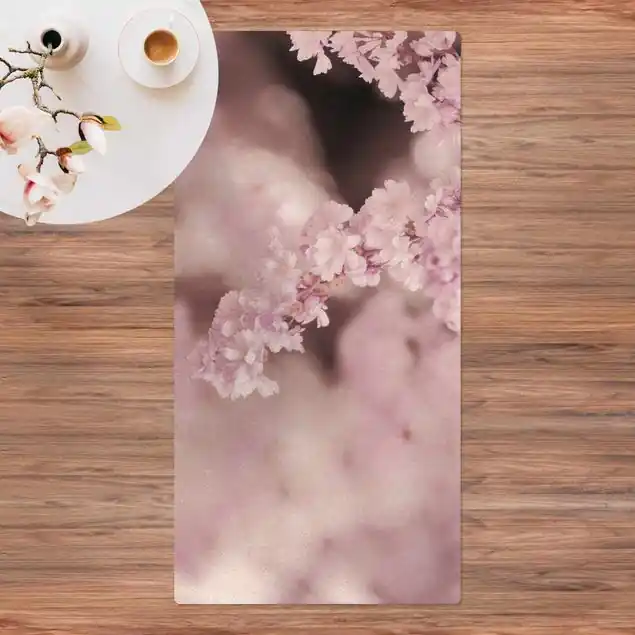 Gratis Versand Kirschblüte im Violetten Licht Kork-Teppich