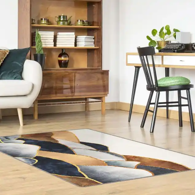 Aktuell Goldene Berge Aquarell Teppich
