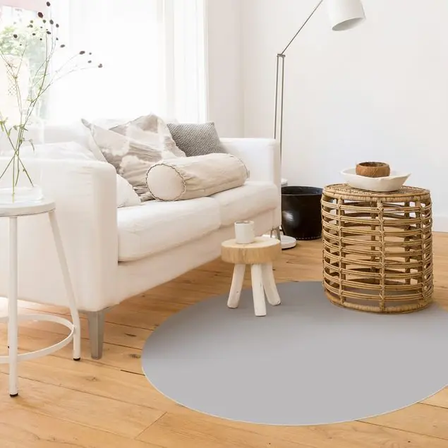 Achatgrau                               Runder Vinyl-Teppich Must-Have
