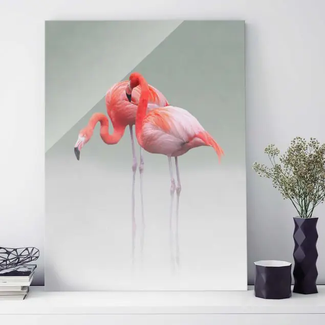 Nur wir zwei Glasbild - Hochformat Beliebt