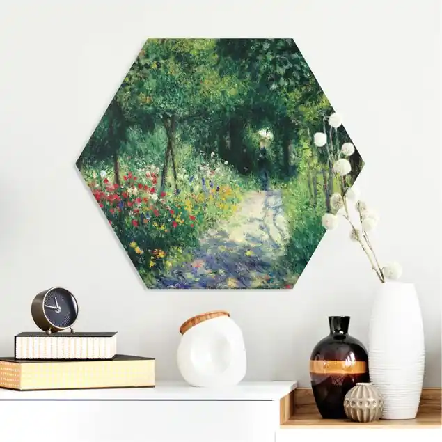 Auguste Renoir - Frauen im Garten Hexagon-Forexbild Zertifiziert